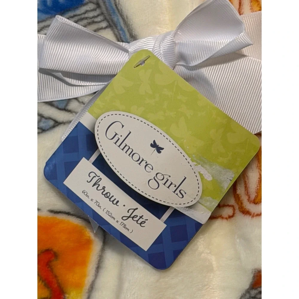 Gilmore Girls Stars Hollow Luke's Diner Plush Throw Blanket 60x70 Rory Lorelai